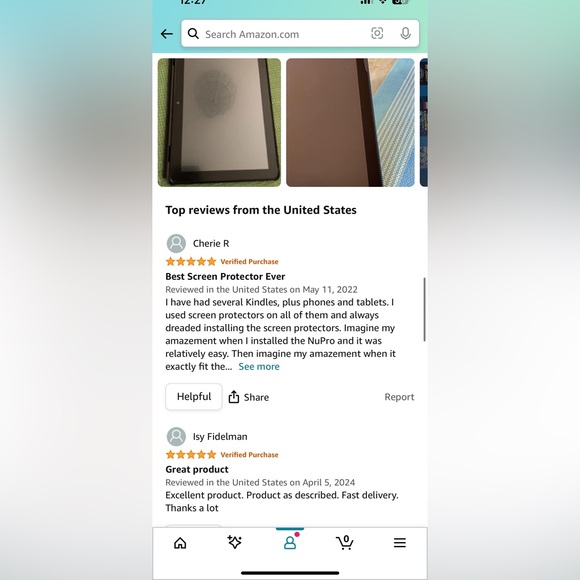 NuPro Anti-Glare Screen Protector for Amazon Fire HD 8 tablet and Fire HD 8 Plus - Picture 4 of 9